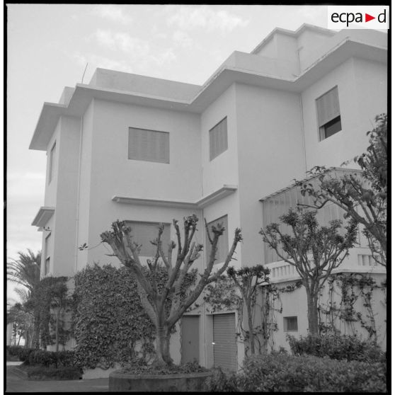 Vue extérieure de la Villa Dar El Alia à Alger.