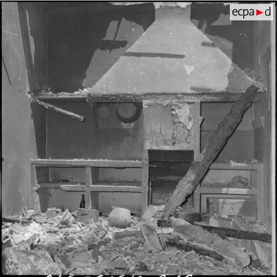 Dégâts commis par le FLN dans une ferme européenne de la région d'Oran.
