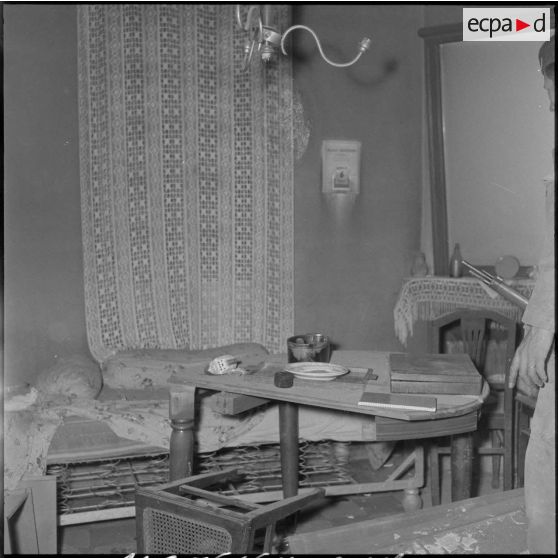 Dégâts commis par le FLN dans une ferme européenne de la région d'Oran.