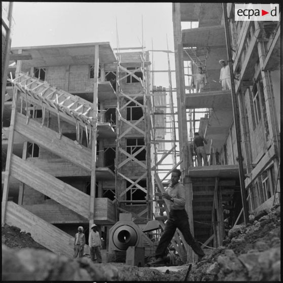 Chantier de construction de nouveaux immeubles.