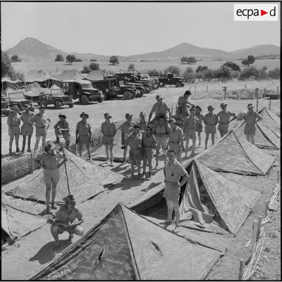 Le campement de la 2e compagnie du 2e régiment d'infanterie (RI)au poste de N'Daoud.