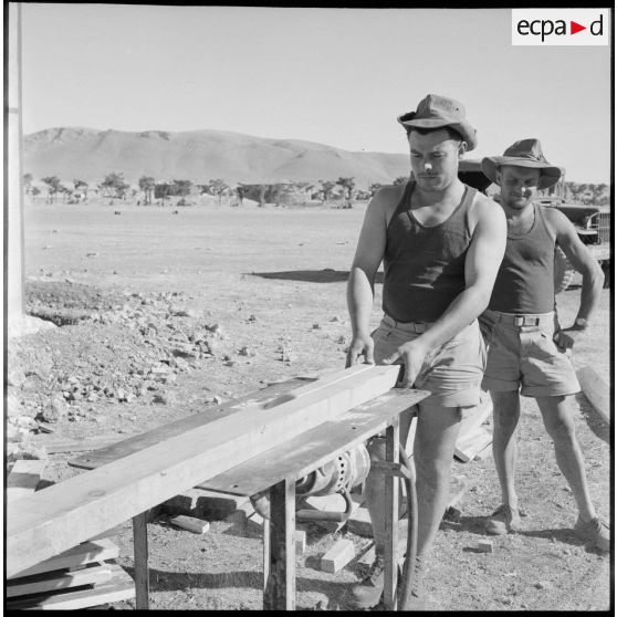 Préparation de chevrons.