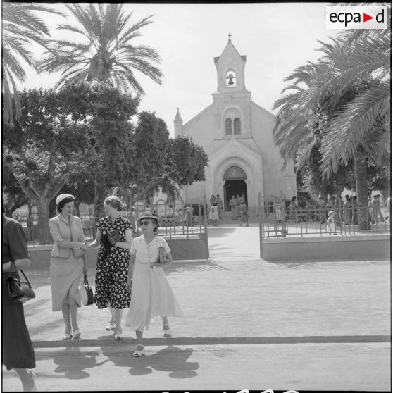Vue de l'église de la ville de Rivet.