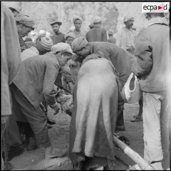 La population découpe le moutin.