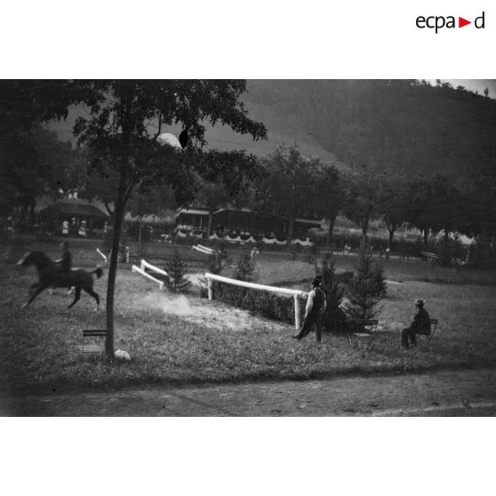 [Saut d'obstacle à cheval, s.d.]