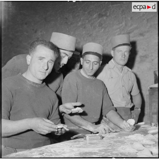 Préparation de pâtisseries.