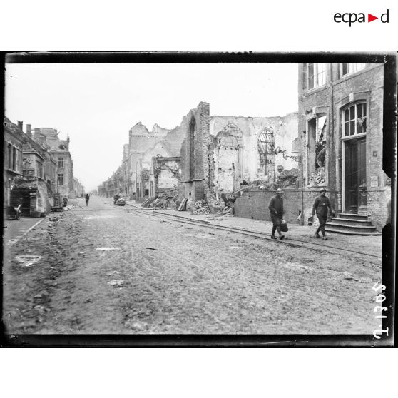 Nieuport, Belgique, les effets des derniers bombardements. [légende d'origine]