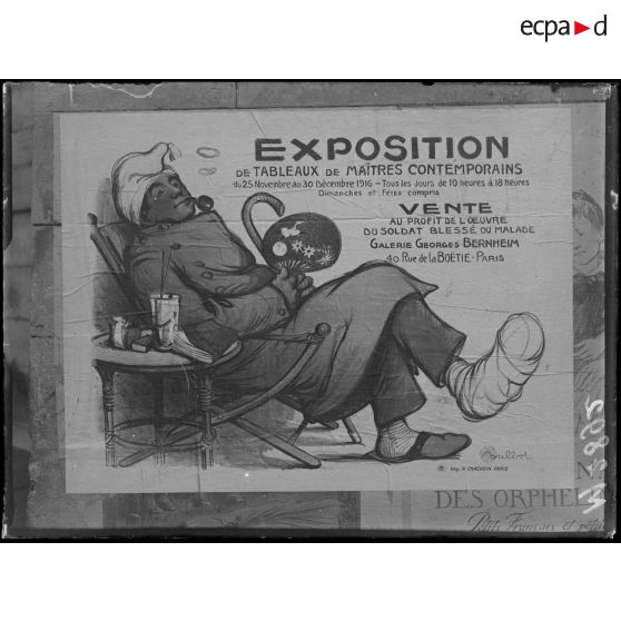 Affiche par Poulbot. Exposition des tableaux de maîtres contemporains. [légende d'origine]
