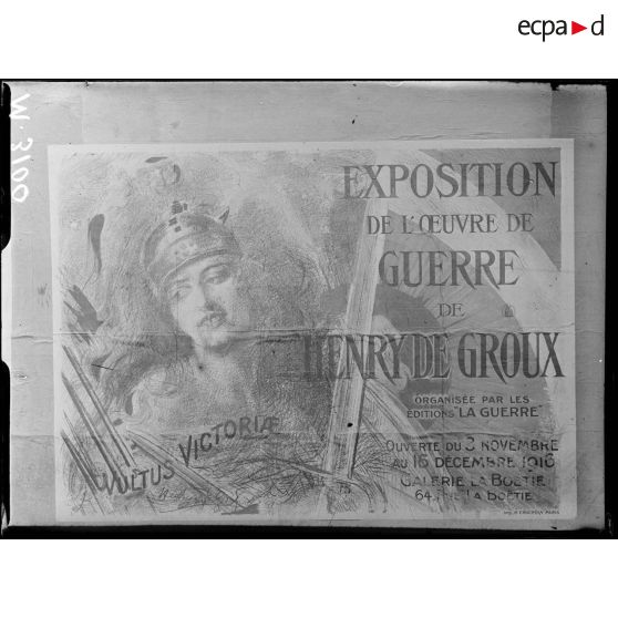 Paris, affiche pour l'exposition de l'oeuvre de guerre. [légende d'origine]