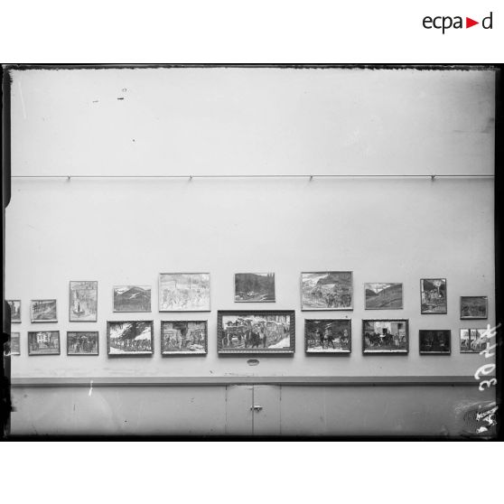 Paris, musée du Luxembourg, exposition d'oeuvres les peintres en mission aux armées. [légende d'origine]