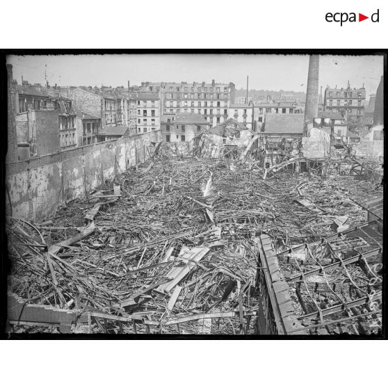 Bombes tombées sur Paris pendant la nuit du 15 au 16 janvier 1918. [légende d'origine]