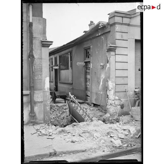 Bombes tombées sur Paris pendant la nuit du 15 au 16 janvier 1918. [légende d'origine]