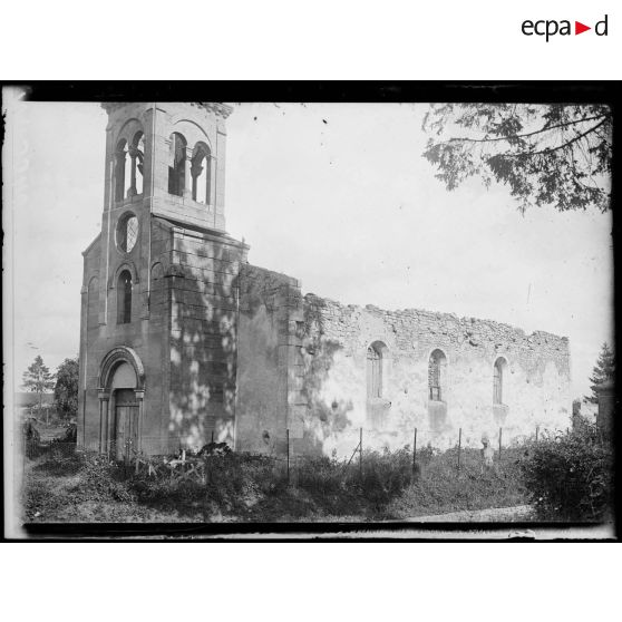 Auzécourt, l'église. [légende d'origine]