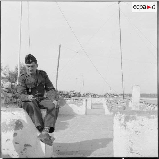 Portrait d'un sergent-chef du 110e RIM, département de Mostaganem..