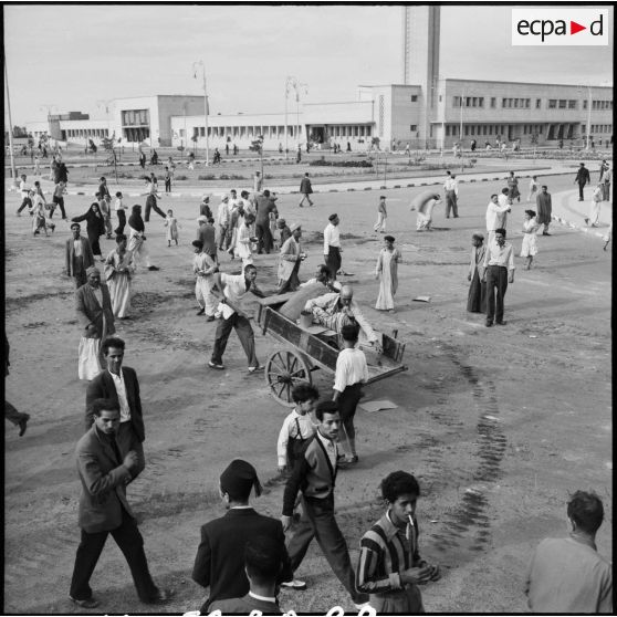 Le pillage des entrepôts de vivres par la population civile à Port-Saïd.