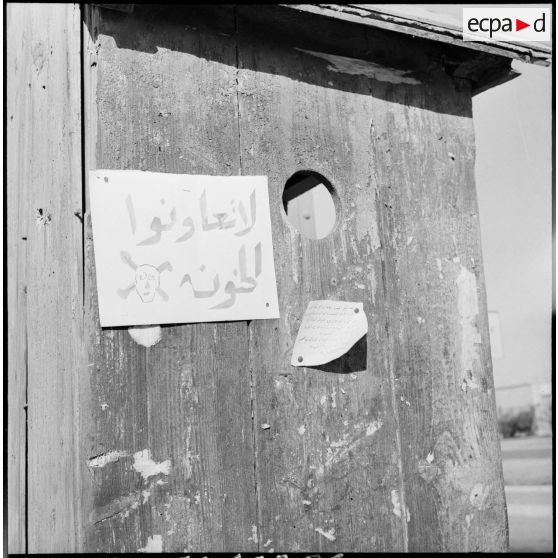 Un tract clandestin menace de mort les Egyptiens collaborant avec les troupes franco-britanniques.