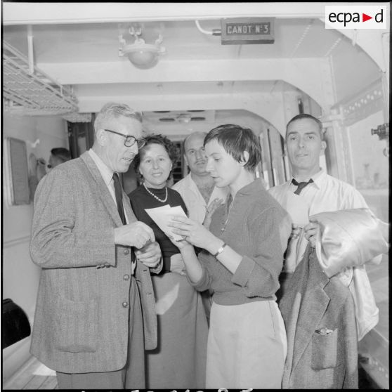 Les ressortissants français de Port-Saïd à bord du Sampiero Corso à destination de Marseille.