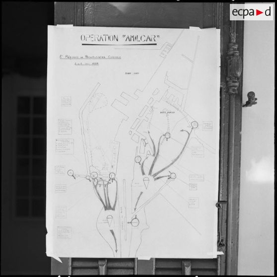Photographie de l'opération Amilcar (Hamilcar en anglais) destiné au colonel Château-Jobert.