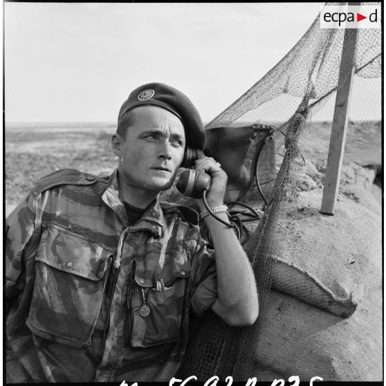 Le poste avancé du 1er REP dans le secteur d'El Cap.