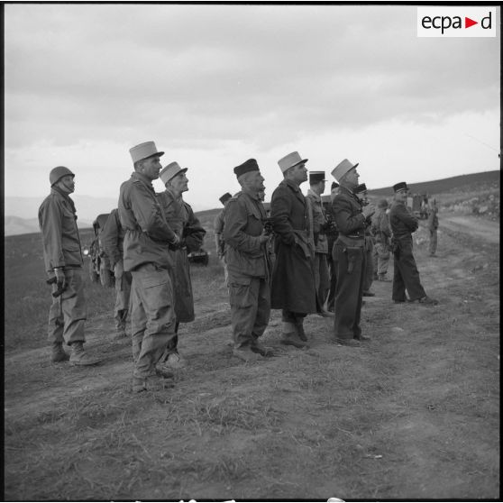 Un groupe d'officiers lors d'une opération au col de Rouffach.