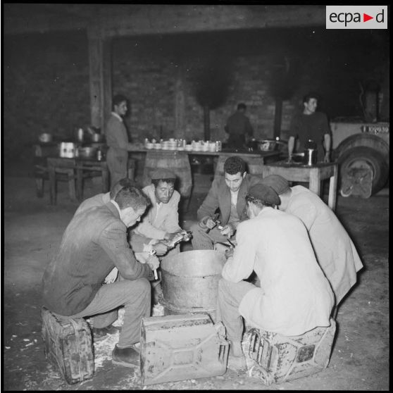 Découpe de légumes.