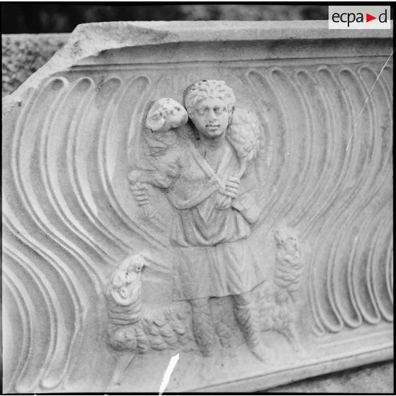 Bas-relief romaine sur le site de Tipasa.