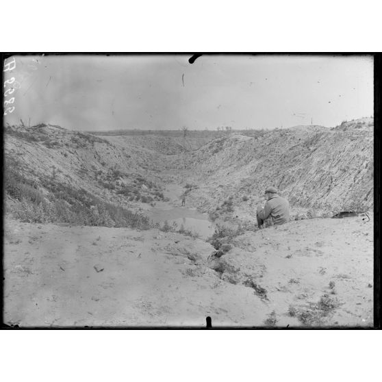 Beuvraignes (Somme). Les entonnoirs des mines françaises. [légende d'origine]