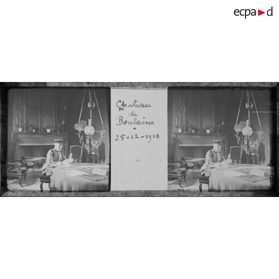 Château de Boulaine. 25-12-1916. [légende d'origine]