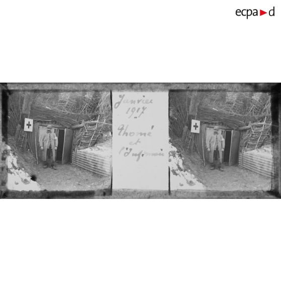 Janvier 1917. Thomé et l'infirmerie. [légende d'origine]