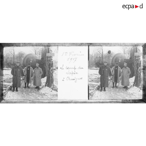 1er février 1917. Le camp du Lapin à Chuignes. [légende d'origine]