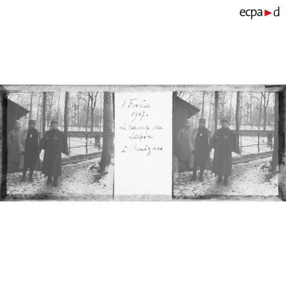 1er février 1917. Le camp du Lapin à Chuignes. [légende d'origine]