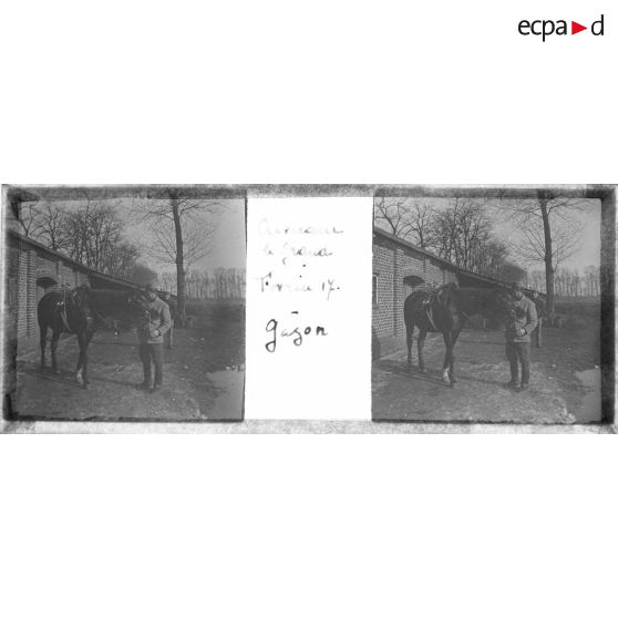 Crèvecoeur le Grand. Février 1917. Gazon. [légende d'origine]