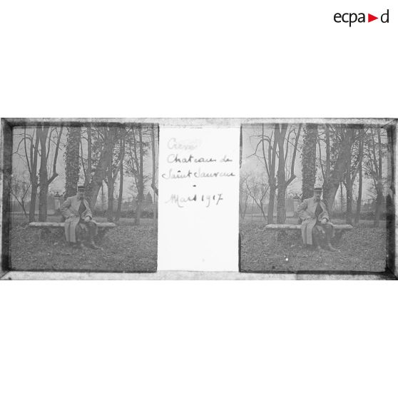 Château de Saint Sauveur. Mars 1917. [légende d'origine]