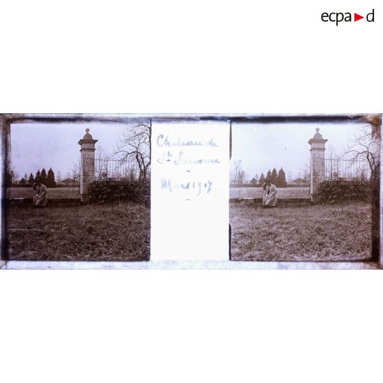 Château de S[ain]t Sauveur. Mars 1917. [légende d'origine]