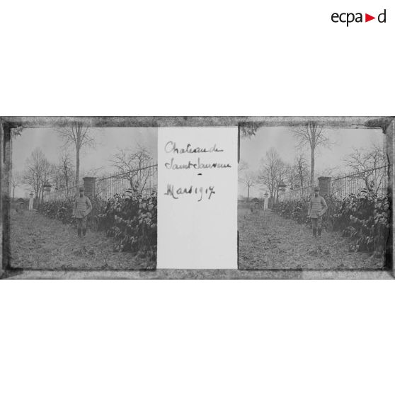 Château de Saint Sauveur. Mars 1917. [légende d'origine]