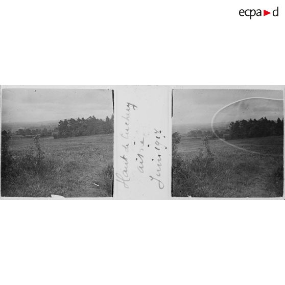 Haut de Cuchery. Aisne. Juin 1917. [légende d'origine]
