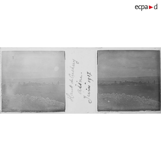 Haut de Cuchery. Aisne. Juin 1917. [légende d'origine]