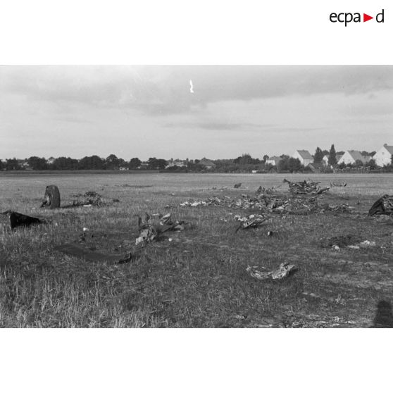 Débris d'un avion britannique Wellington-MK1, tombé au dessus de l'Allemagne lors d'un raid de bombardement en 1940.