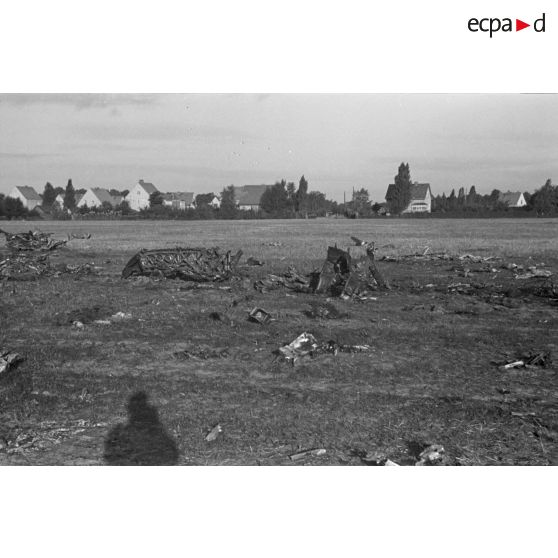 Débris d'un avion britannique Wellington-MK1, tombé au dessus de l'Allemagne lors d'un raid de bombardement en 1940.