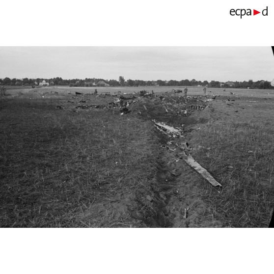 Débris d'un avion britannique Wellington-MK1, tombé au dessus de l'Allemagne lors d'un raid de bombardement en 1940.