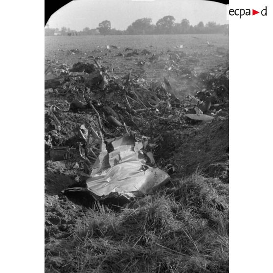 Débris d'une aile d'un avion soviétique abattu.