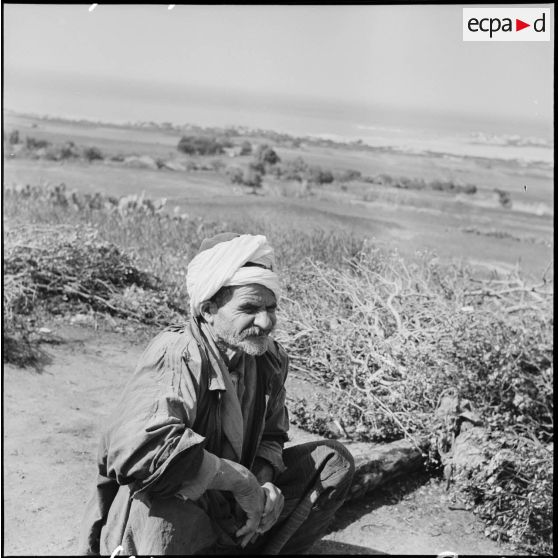 Portrait d'un vieil homme dans le secteur de Thenia.