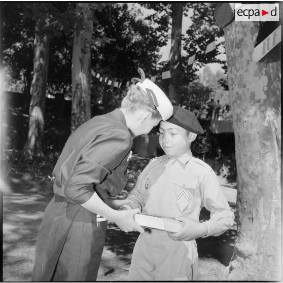Koléa. Cérémonie de remise des prix de l'Ecole militaire préparatoire nord-africaine (EMPNA).