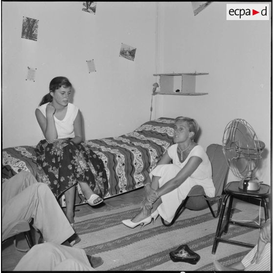 Les étudiantes de l'équipe médico-sociale itinérante (EMSI) à la ferme Paul-Michel.