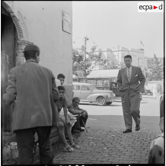 Alger. Visite du journaliste américain Jacques Aber.