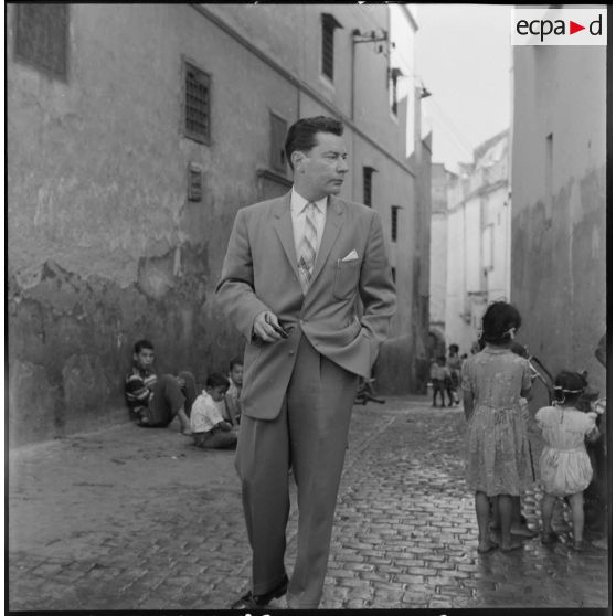 Alger. Visite du journaliste américain Jacques Aber.