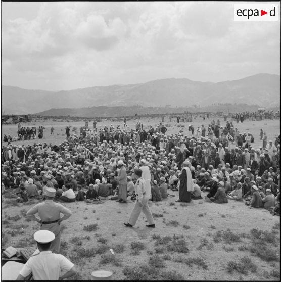 Vue sur la foule musulmane.