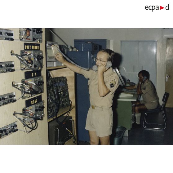 Station d'émission Mahina du groupe transmission terre 815 (GTT 815).[Description en cours]