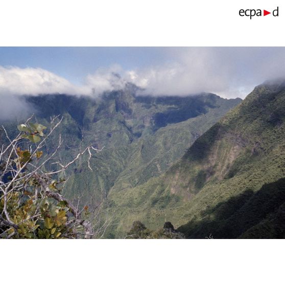 Vue des alentours de l'Aorai à Tahiti. [Description en cours]