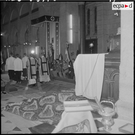 Messe en mémoire du maréchal de Lattre de Tassigny en la cathédrale d'Alger.